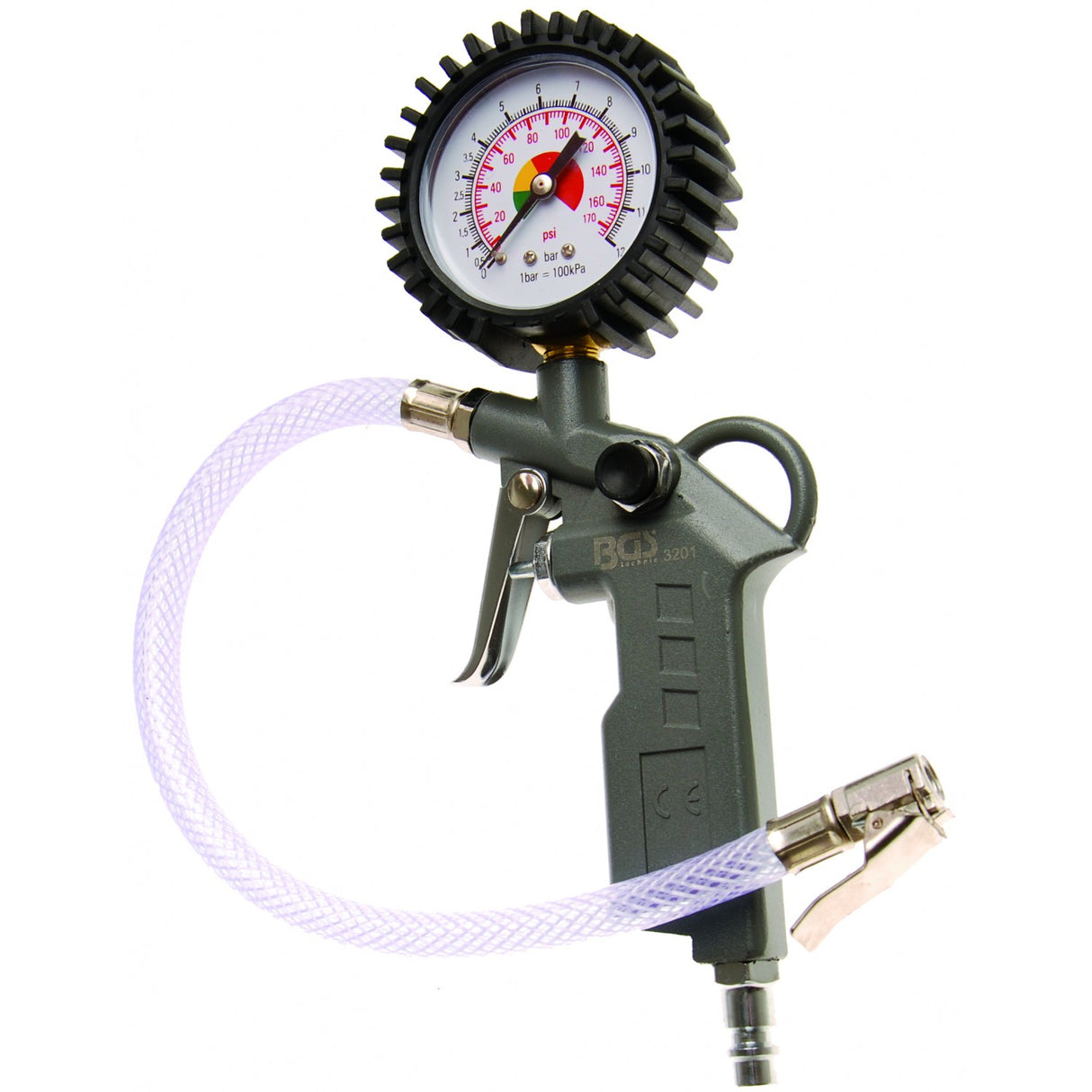 Pripūtimo pistoletas su manometru | 0 - 8 bar (3201)
