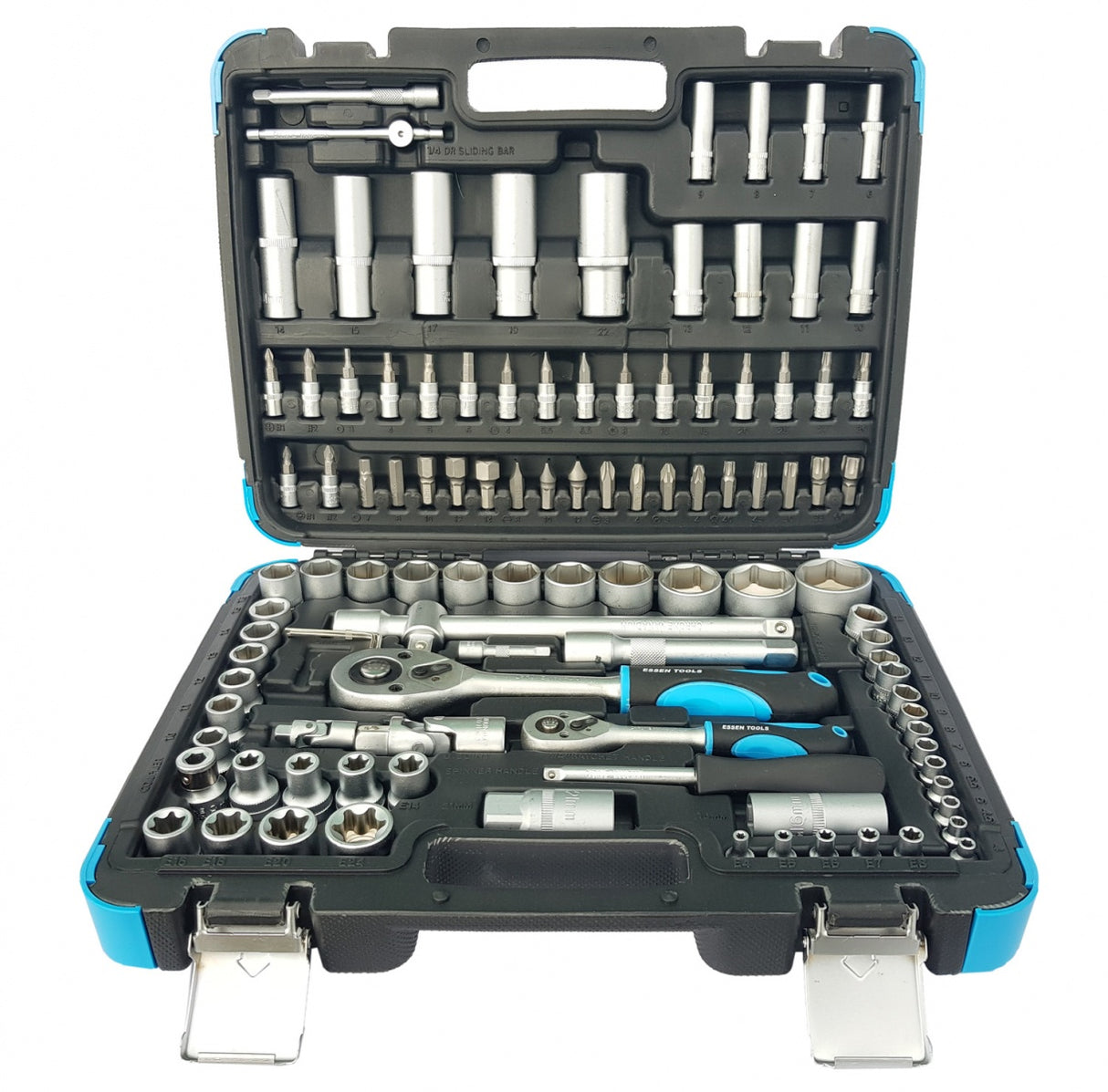 Įrankių rinkinys | 6.3 mm (1/4") + 12.5 mm (1/2") | 108 vnt. (ES80108)