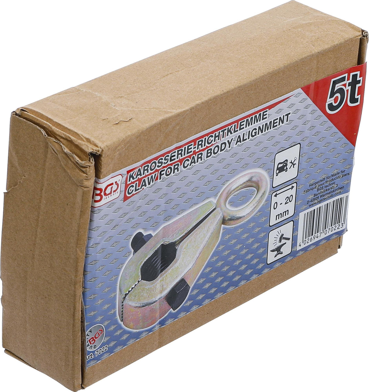 Automobilio kėbulo išlyginimo gnybtas | dvi traukimo kryptys | maks. 5 t (7022)