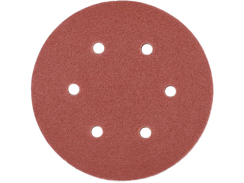 Šlifavimo popierius {velcro) | 6 skylės | 150 mm / P80 | 50 vnt. (YT-834583)