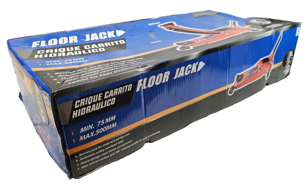 Domkratas ant ratukų | hidraulinis | žemo profilio / dvigubas stūmoklis | 75-500 mm | 2.5 t. (LFJ35-A)