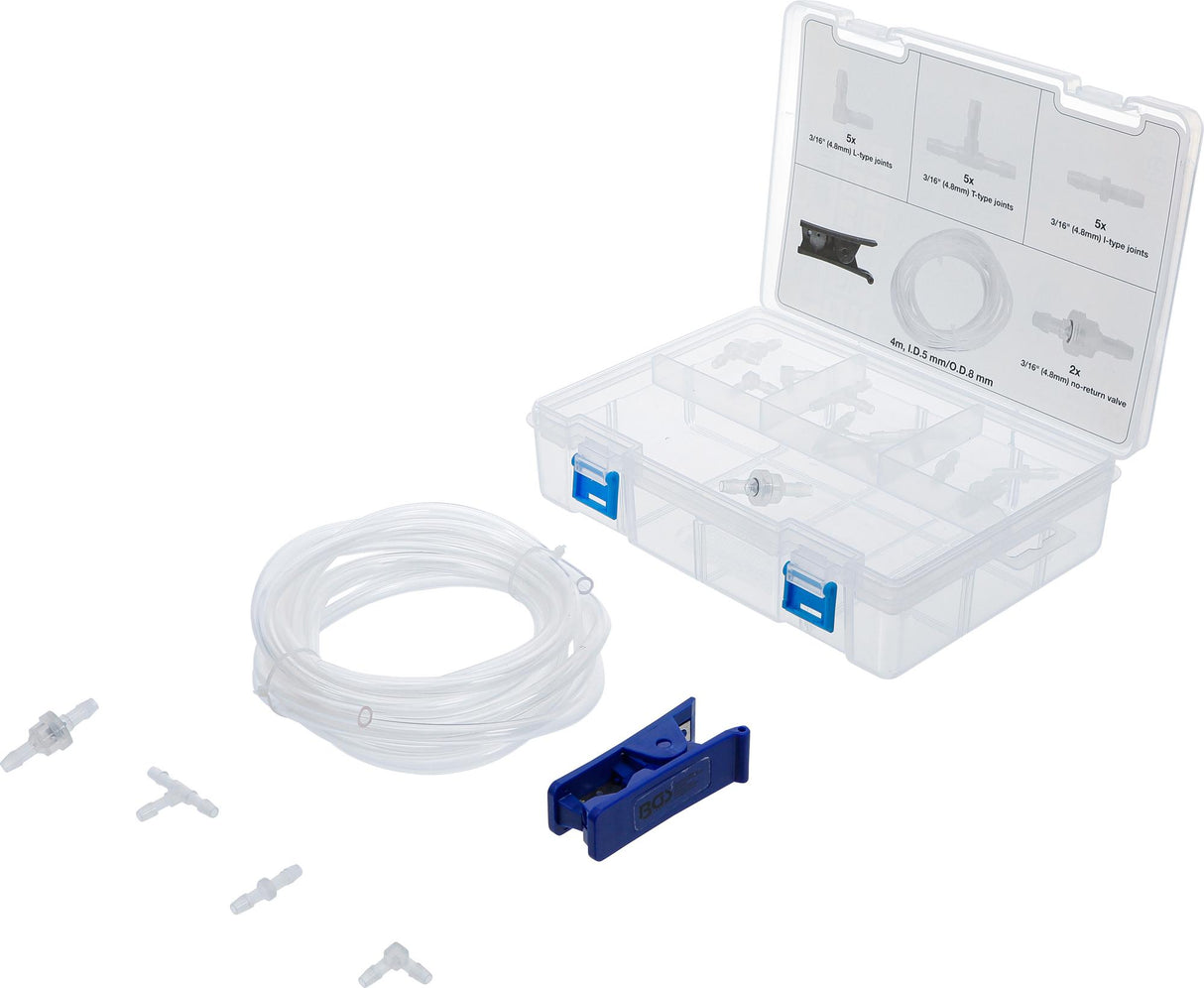 Priekinio stiklo valytuvų vandens žarnos remonto rinkinys | 19 vnt. (74294)