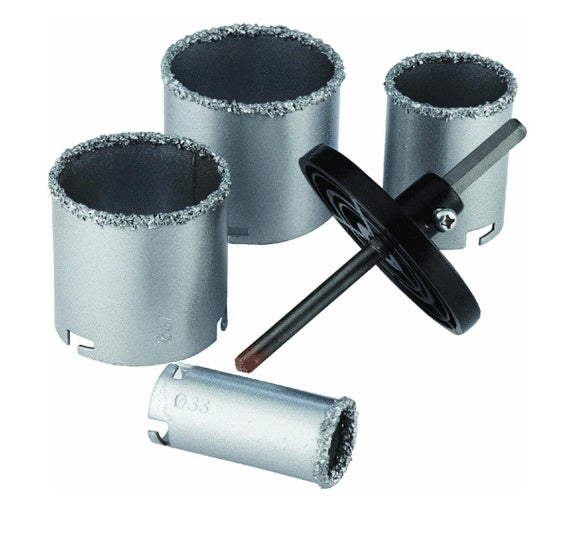 Volframinių gręžimo karūnų rinkinys | 33-53-67-73 mm | 6vnt. (V3910)