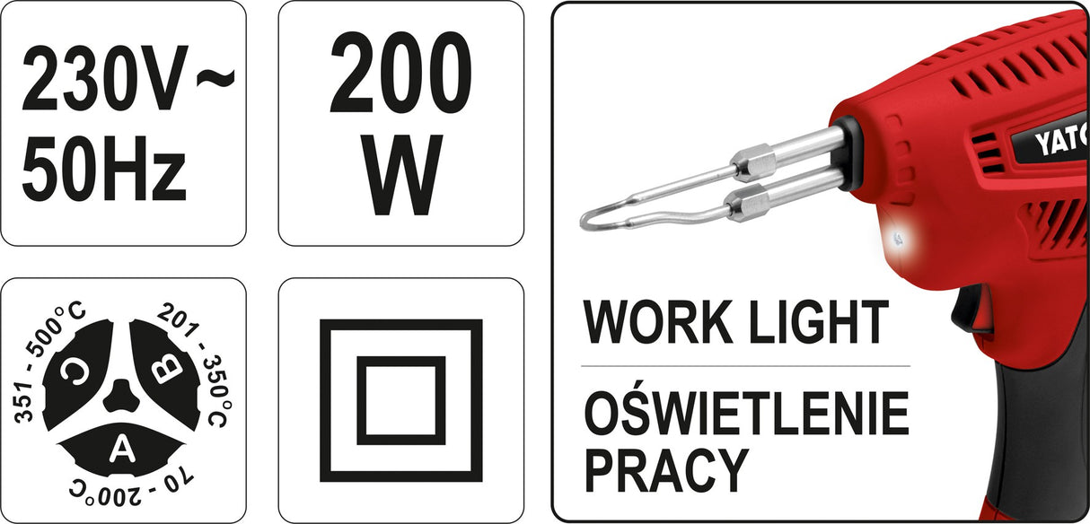 Elektrinis impulsinis lituoklis | 200 W (YT-82451)