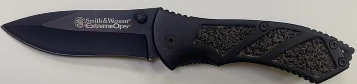 Lenktinis peilis | juoda apdaila su matine tekstūra | 16.3 cm (FK6)