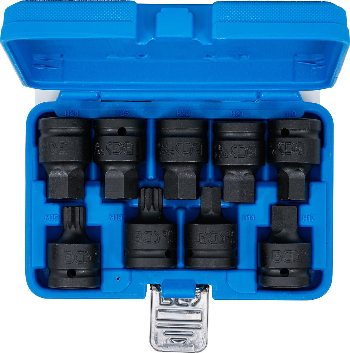 Smūginių antgalių rinkinys | 20 mm (3/4") | hex šešiakampis ir spline (XZN) | 9 vnt. (5054)