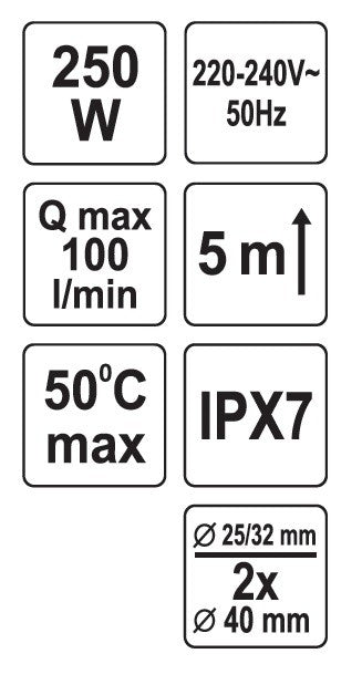 Nuotekų pompa / siurblys dušui ir kriauklei | be prijungimo į WC | 250W (75945)