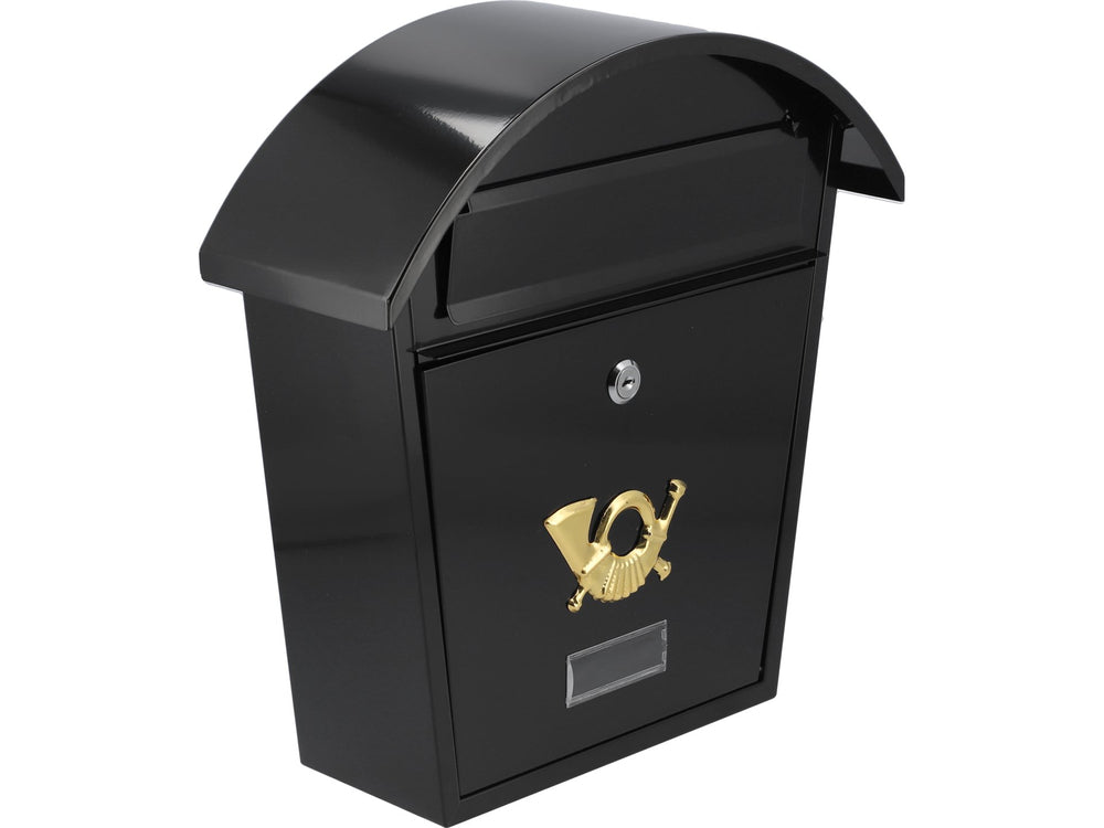 MAILBOX 380X320X105MM BLACK METALLIC (78585)