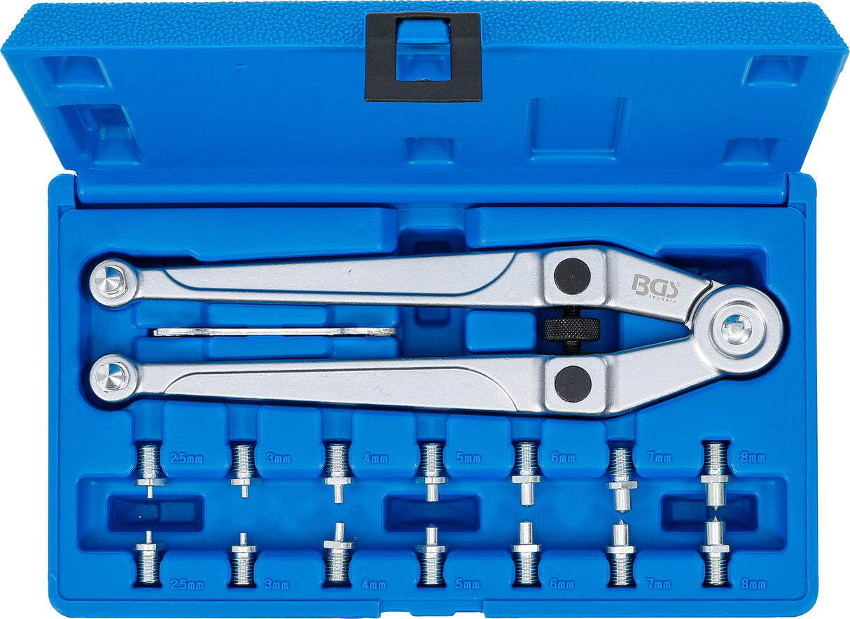 Diržo įtempimo įrankis su keičiamais kaiščiais | reguliuojamas | Ø 2,5 - 9 mm (1464)