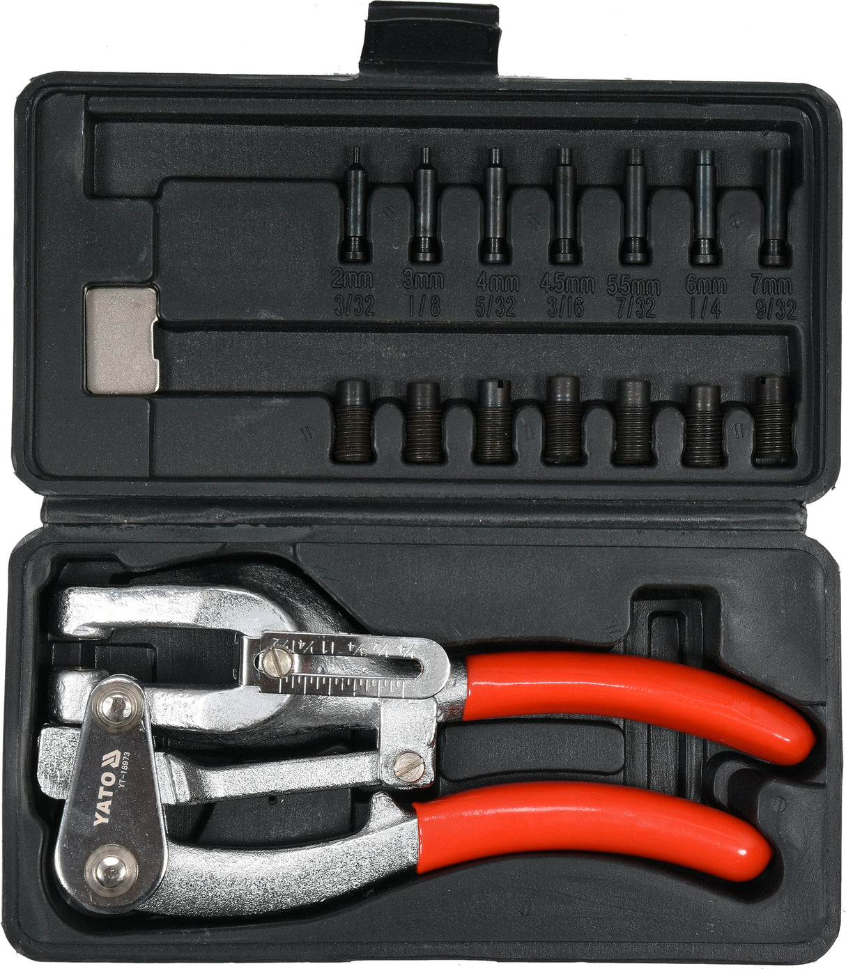 Replės skylių darymui metale | 7 dydžiai | 16 vnt. (YT-18973)