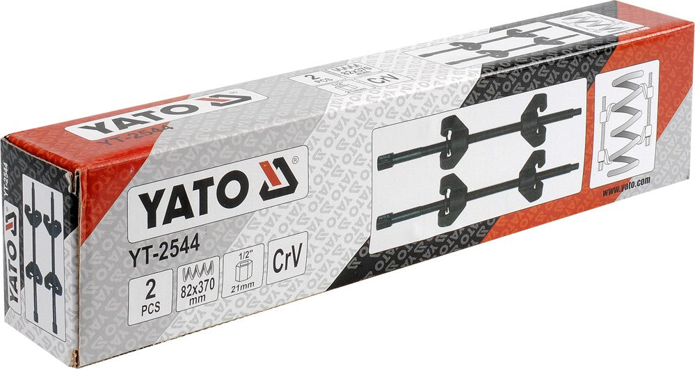 Spyruoklių suspaudėjai | trapecinis sriegis | 82x370 mm | 2 vnt. (YT-2544)