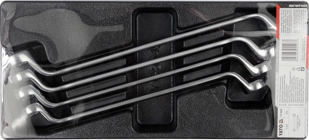 Įrankių rinkinys į vežimėlius-kilpiniai raktai 21-32 mm, 4vnt. (YT-5543)