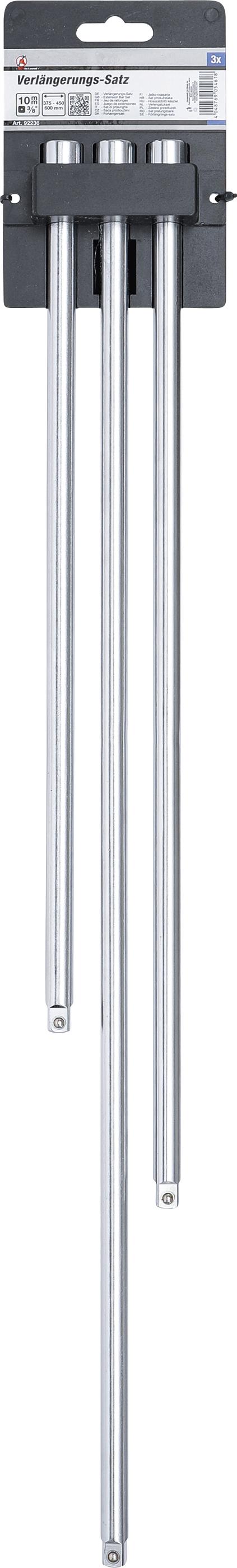 Ilgintuvų rinkinys | 10 mm (3/8") | 375 / 450 / 600 mm | 3 vnt. (92236)