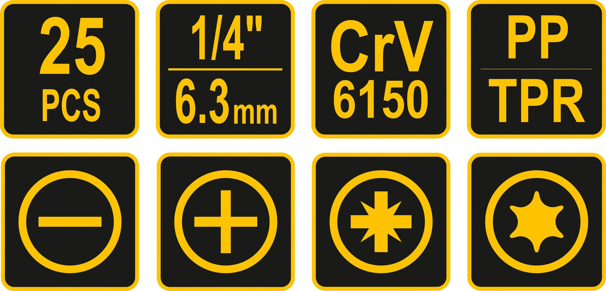 Набор бит с трещоточной рукояткой | 25 шт.