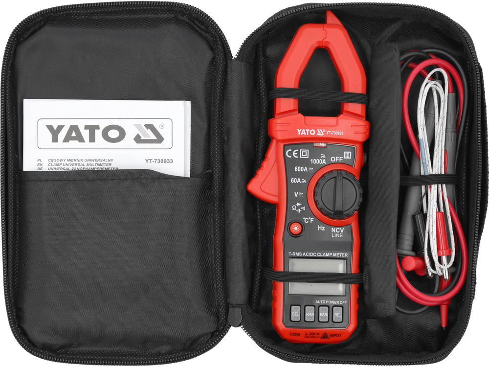 Srovės matavimo replės | TRUE RMS AC/DC 10MA - 1000A (YT-730933)