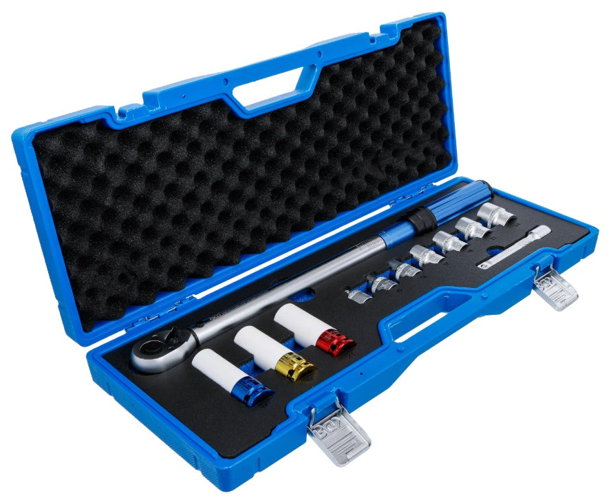 Torque wrench set with sockets | 12.5 mm (1/2") | 40 - 220 Nm | 12 pcs (74695B)