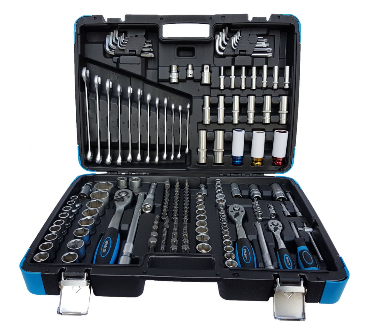 Įrankių rinkinys | 6.3 mm (1/4") / 10 mm (3/8") / 12,5 mm (1/2") | 176 vnt. (KR121176B)