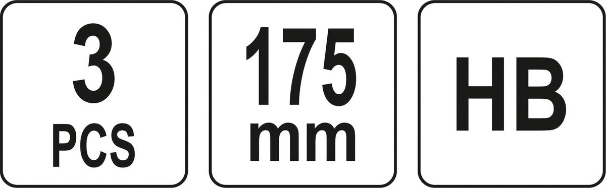 Staliaus pieštukai | 175 mm | 3 vnt. (YT-692603)