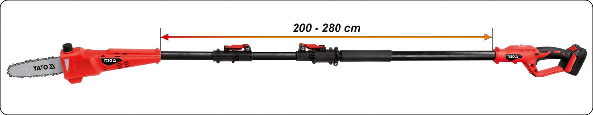 Аккумуляторная телескопическая цепная пила | 18V 200-280 cm