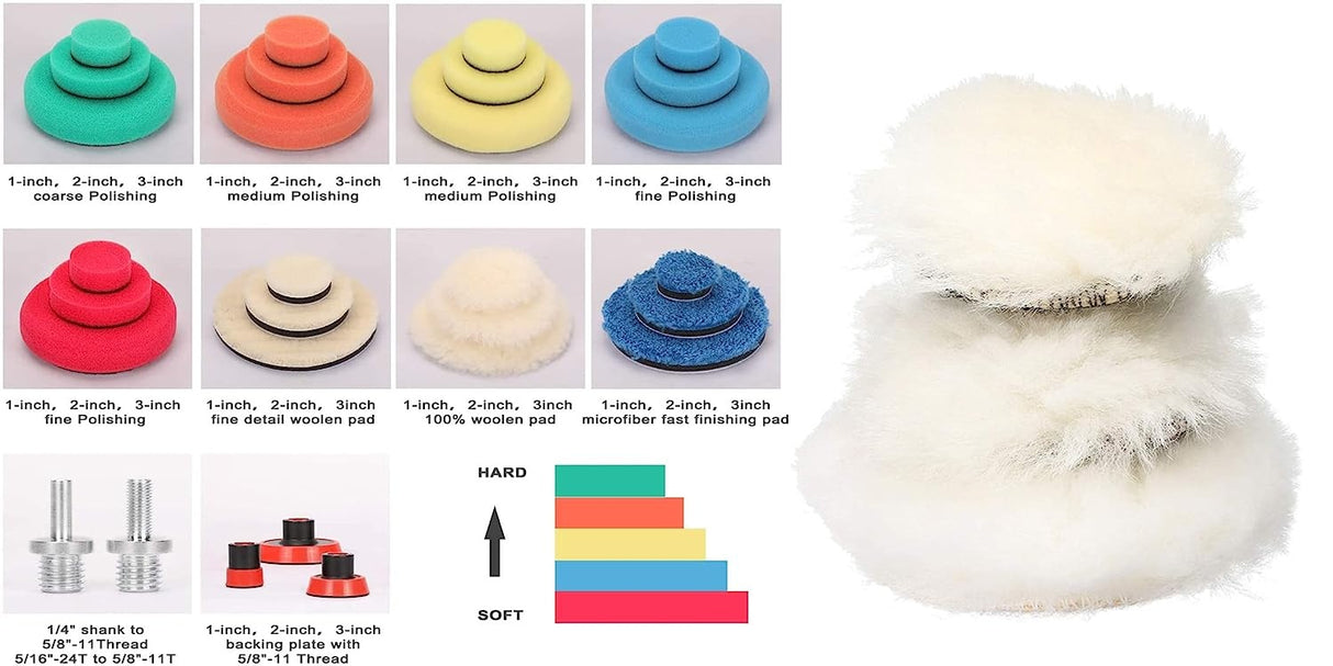 Šlifavimo, poliravimo, vaškavimo, sandarinimo glazūros rinkinys | 29 vnt. (P29A)