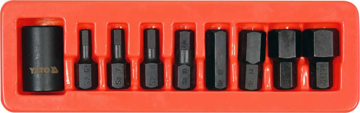 9PCS 1/2"DR IMPACT HEX BIT & HOLDER SET (YT-10662)