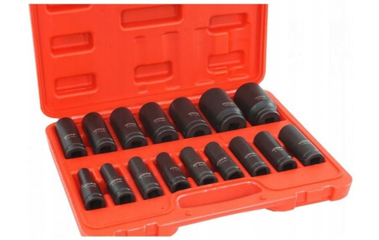 Smūginių ilgų galvučių rinkinys | 12,5 mm (1/2") | 10-32 mm | 16 vnt. (SK1216)