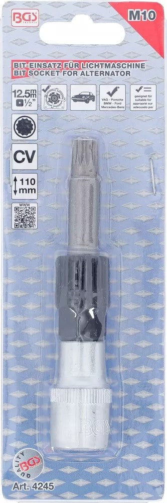 Antgalis generatoriaus diržo skremuliams | 12,5 mm (1/2") | Spline (XZN) M10 | 2 vnt. (4245)