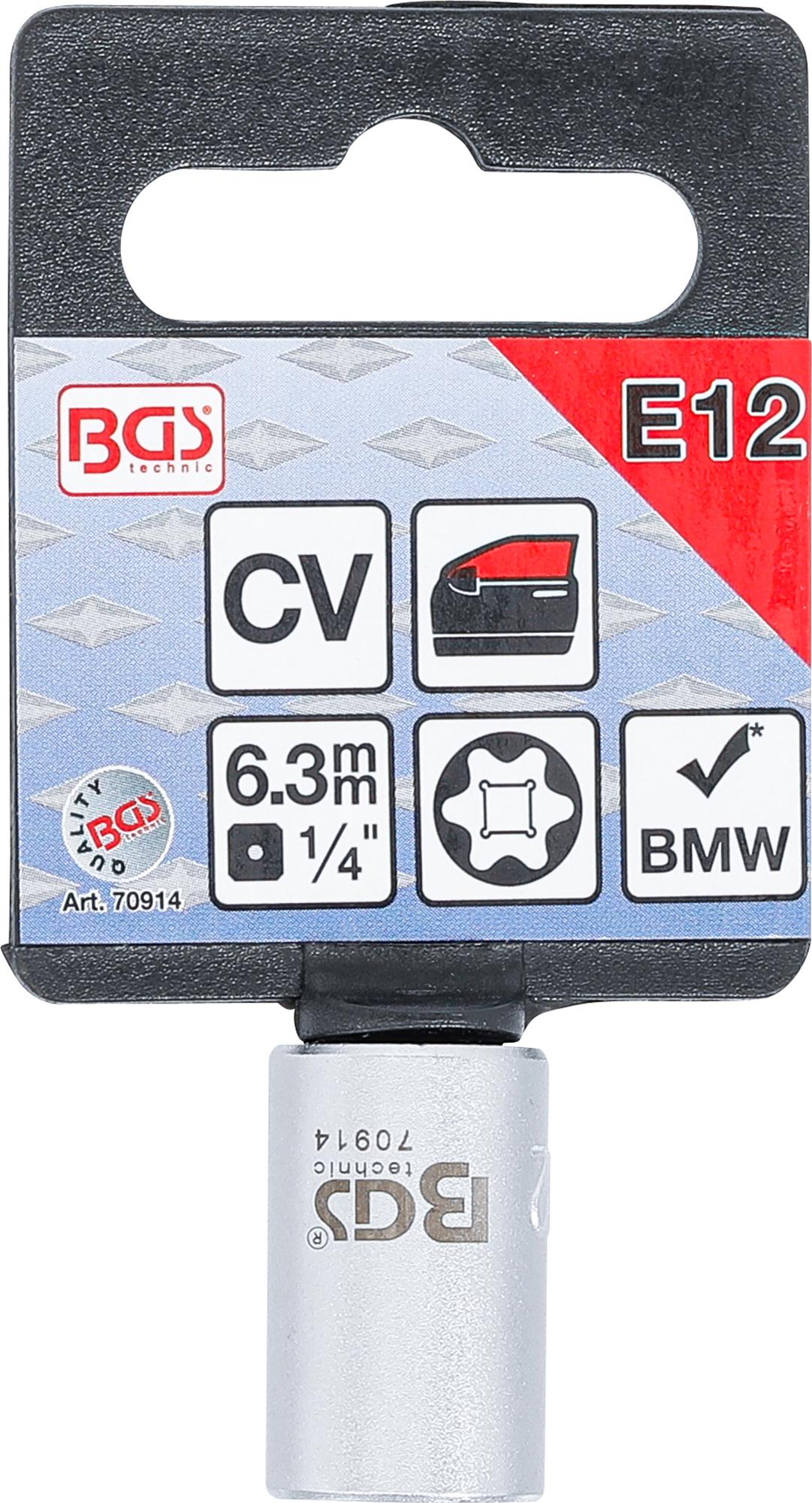 Speciali galvutė | E tipo | 6,3 mm (1/4") | E12 | BMW lango pakėlikliui (70914)