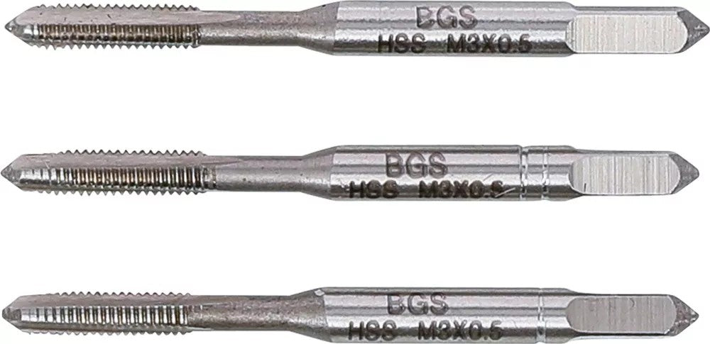 Sriegikliai | pirmas / vidurinis / galutinis sriegimas | M3 x 0,5 | 3 vnt. (930)