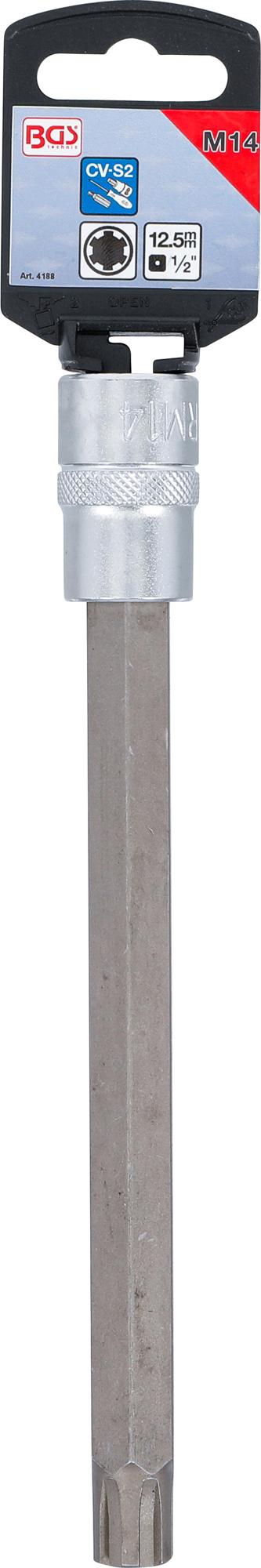 Бита Ribe | длина 200 mm | 12,5 mm (1/2") | spline (для RIBE) | M14