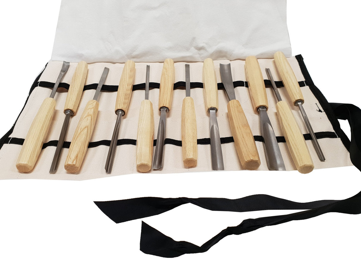 Kaltų medžiui / drožinėjimui rinkinys | 60 Cr-V | 12 vnt. (W12C)