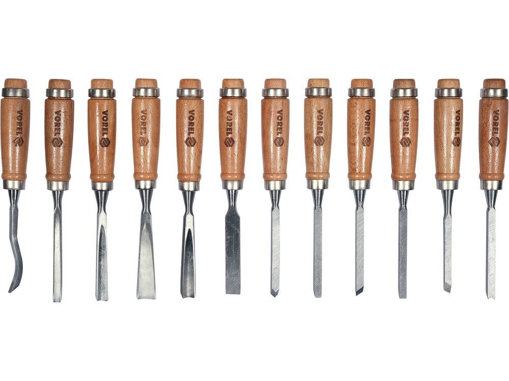 Kaltų medžiui / drožinėjimui rinkinys | HCS | 12 vnt. (25570)