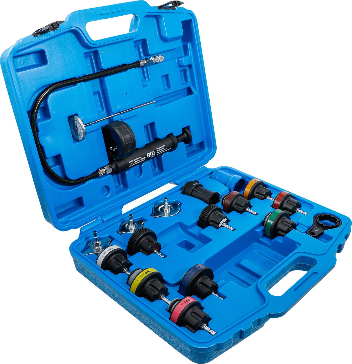 Radiatoriaus slėgio ir aušinimo sistemos testeris | 18 vnt. (8027)