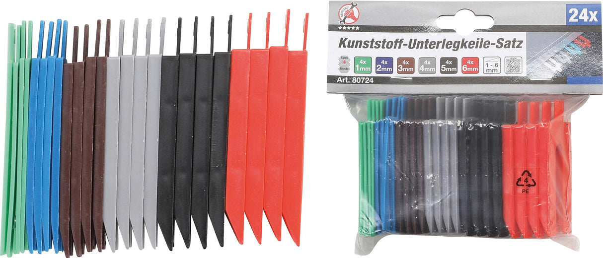 Plastikinių pleištų rinkinys | 24 vnt. (80724)