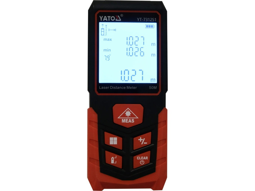 Lazerinis atstumo matuoklis | 0,05-50 m (YT-731251)