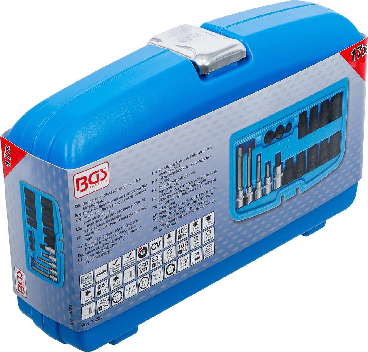 Galvučių ir antgalių rinkinys stabdžių suportams | 17 vnt. (74283)