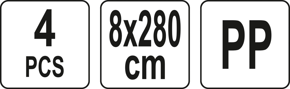 Baldų nešimo diržai | 8X280 cm | 4 vnt. (YT-74262)