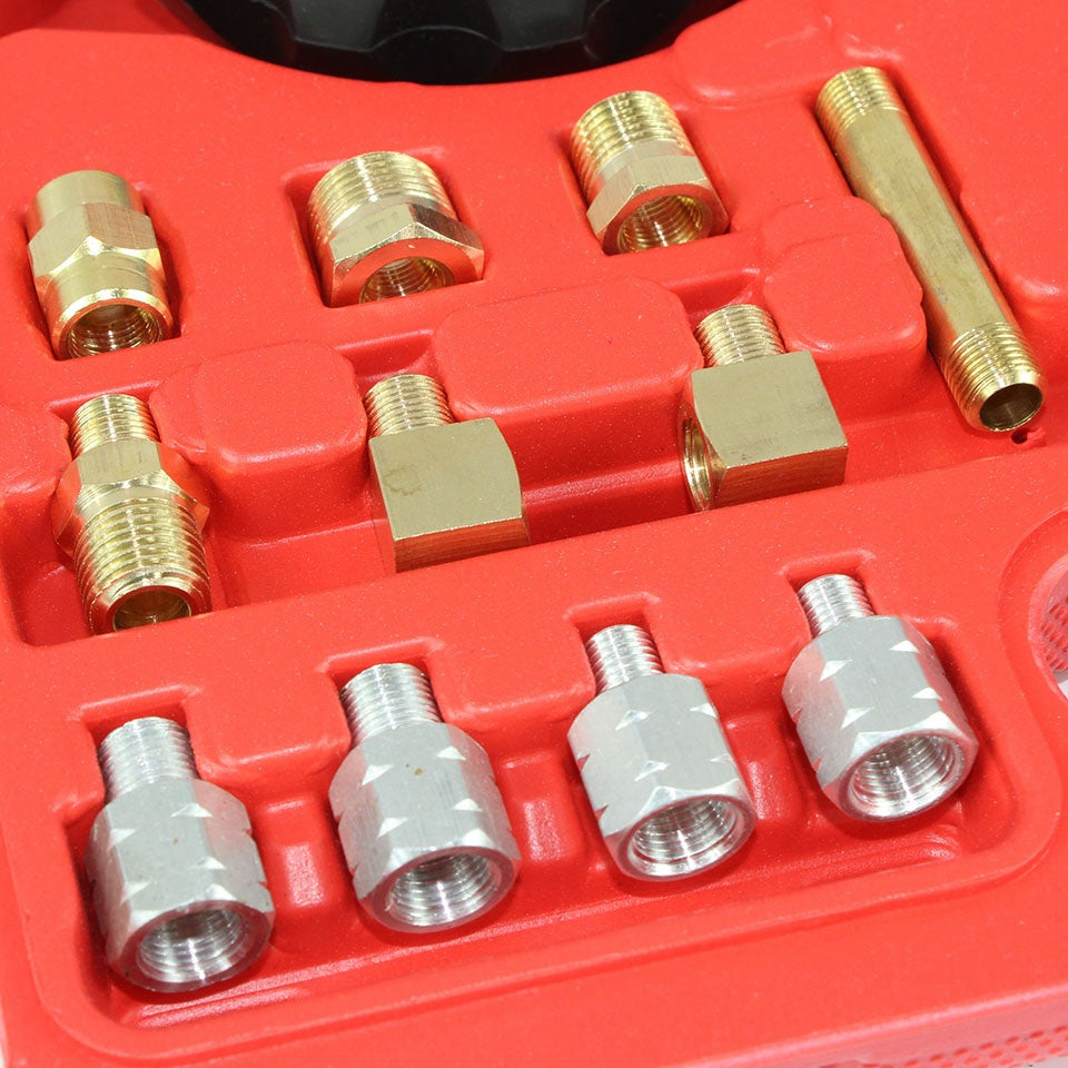 Tepalo slėgio matuoklis su antgaliais | 0-500 PSI | ilga žarna (57675V)