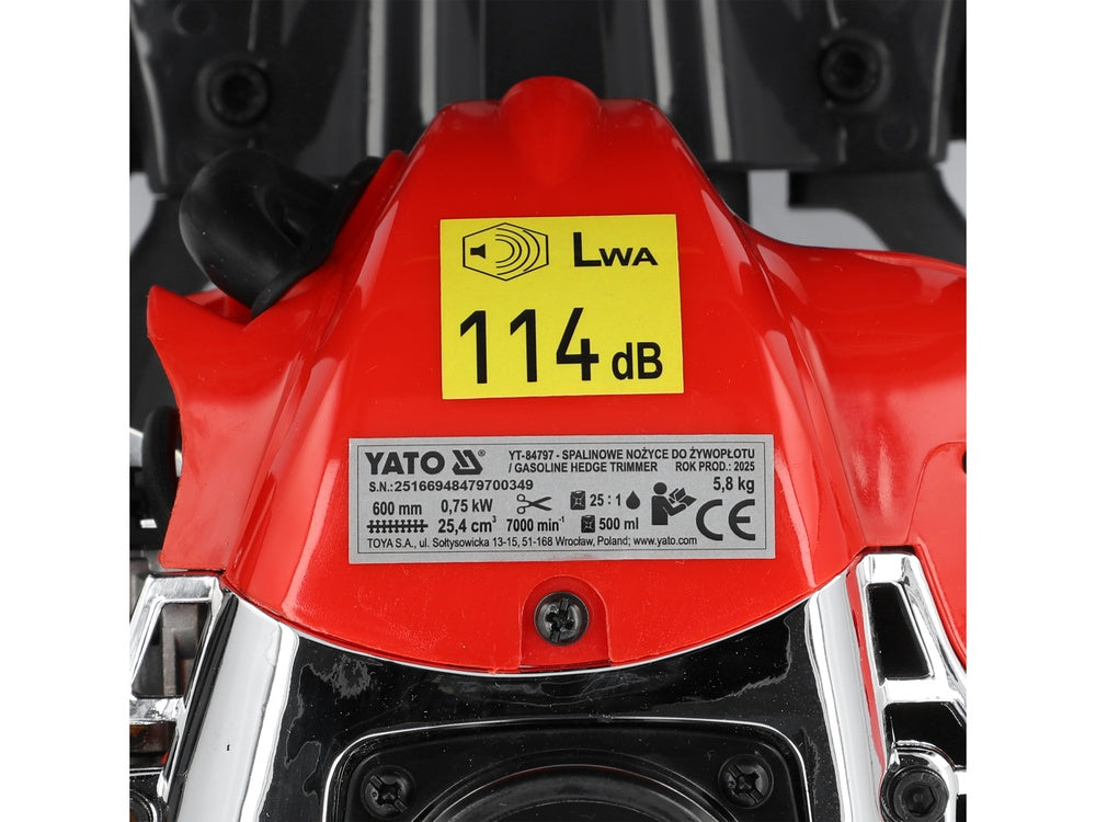 Benzininės gyvatvorių žirklės | 25.4CC 60CM (YT-84797)