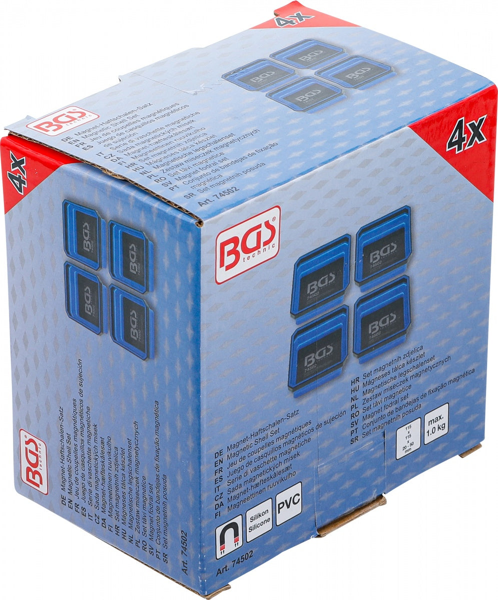 Magnetinių indų rinkinys | Silikonas | lanksčios | 4 vnt. (74502B)