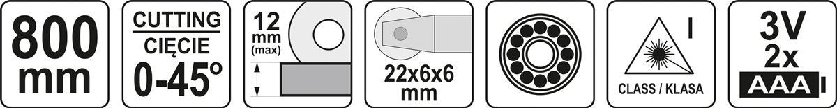 Plytelių pjaustymo staklės | su lazeriu | 800 mm (YT-37022)