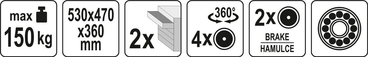 Įrankių kėdutė | su 2 stalčiais (YT-08790)