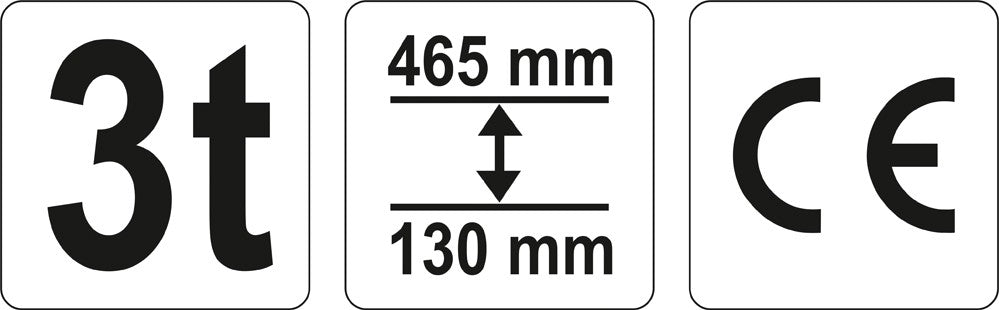 Domkratas ant ratukų | hidraulinis | 130-465 mm | 3 t (YT-17211)