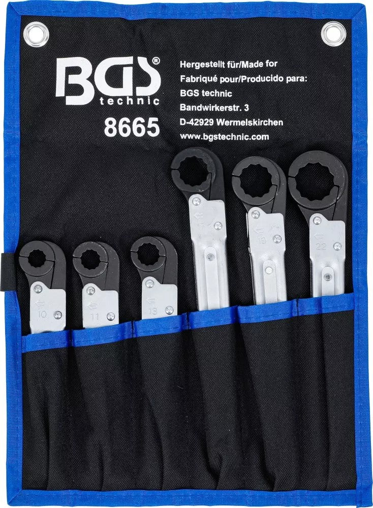 Užmetamų atidaromų terkšlinių raktų rinkinys | 6 vnt. (8665)