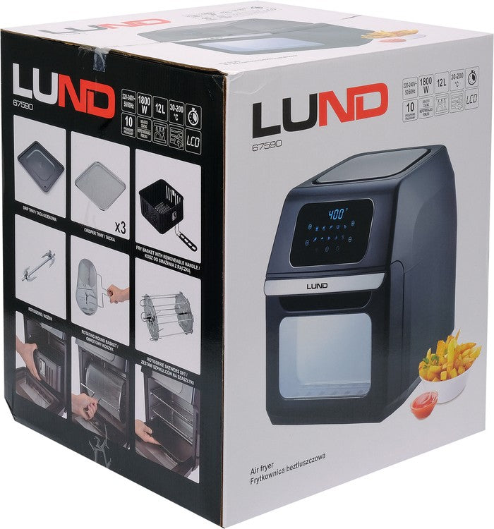 Daugiafunkcinė orkaitė / gruzdintuvė / fritiūrinė | 12 litrų | 1800W (67590)