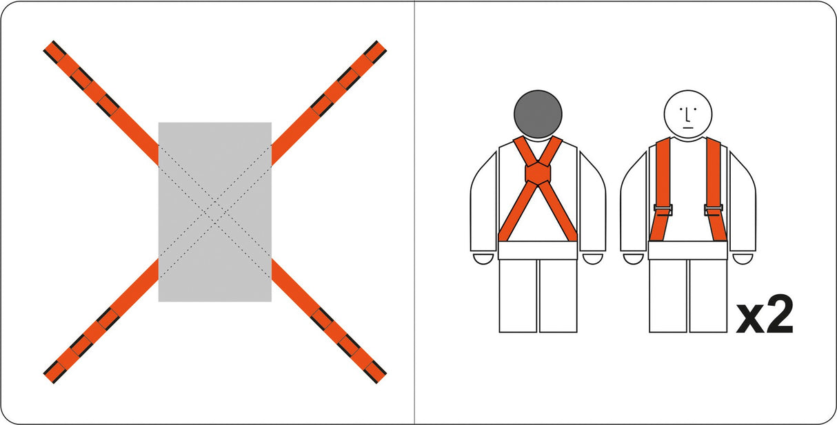 Baldų nešimo diržai | 5X280 cm | 4 vnt. (74722)