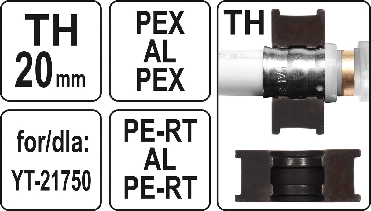 Indėklas / matrica TH20 | Presavimo replėms YT-21750 (YT-21753)