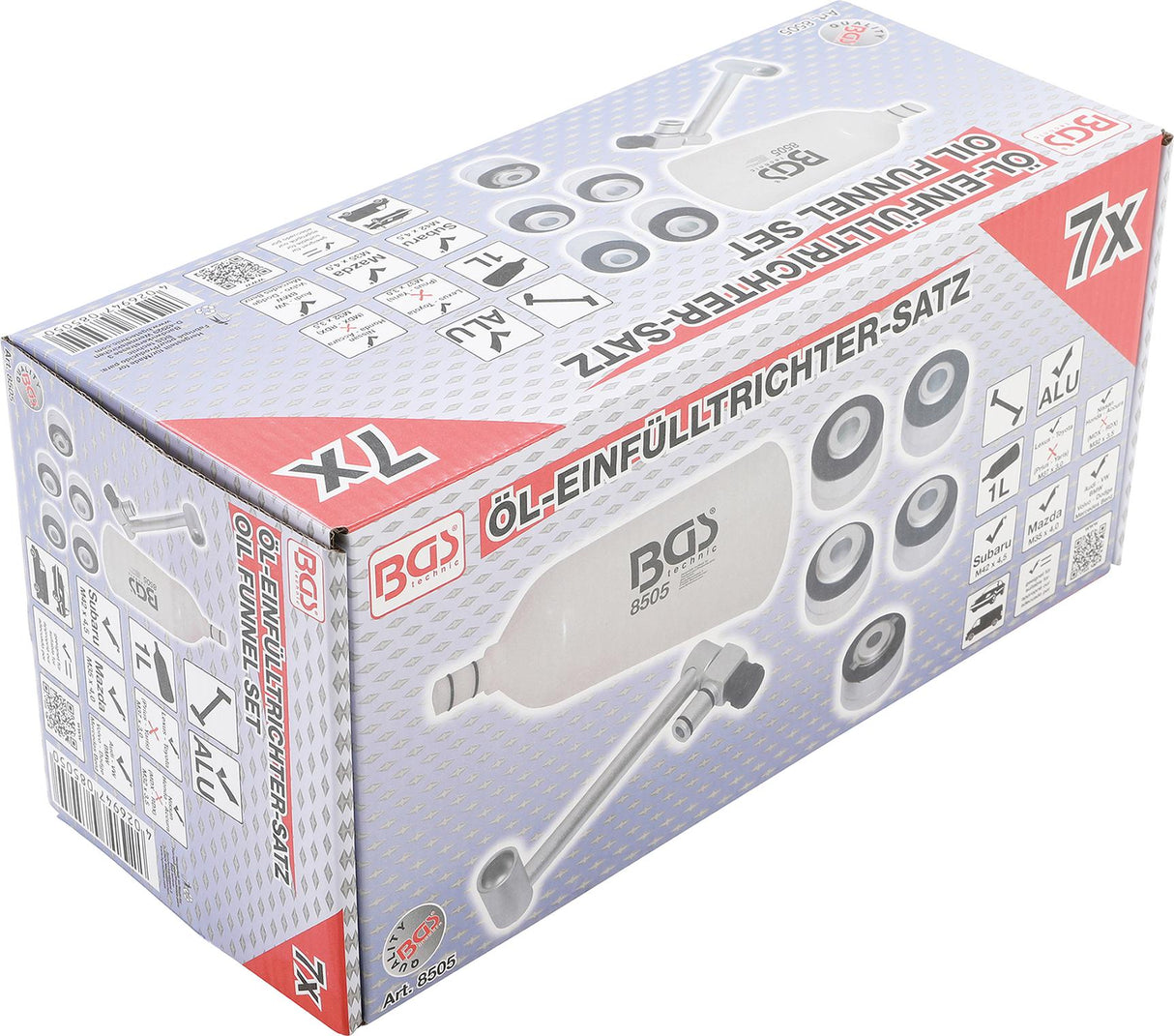 Alyvos piltuvų adapterių rinkinys | Aliuminio tipas (8505)