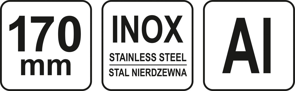 Staliaus kampainis su rankena | 170 mm (YT-70780)