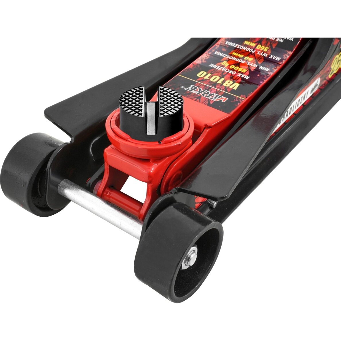 Domkratas žemo profilio | pasukama rankena | 2 gumos | 85 - 385 mm | 2.5 t (1720SL)